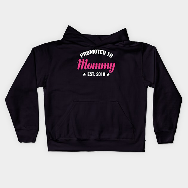 PROMOTED TO MOM EST 2018 gift ideas for family Kids Hoodie by bestsellingshirts